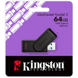 Kingston DataTraveler Exodia S 64GB, USB-Stick schwarz, USB-A 3.2 Gen 1