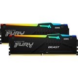 Kingston FURY DIMM 16 GB DDR5-4800 (2x 8 GB) Dual-Kit, Arbeitsspeicher KF548C38BBAK2-16, Fury Beast RGB, INTEL XMP
