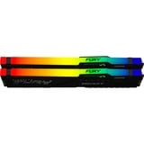 Kingston FURY DIMM 16 GB DDR5-4800 (2x 8 GB) Dual-Kit, Arbeitsspeicher KF548C38BBAK2-16, Fury Beast RGB, INTEL XMP