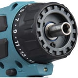 Makita Akku-Bohrschrauber mit Wechselkopfsystem DDF491ZJ01, 18Volt blau/schwarz, ohne Akku und Ladegerät, mit vier verschiedenen Aufsätzen