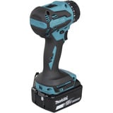 Makita Akku-Bohrschrauber mit Wechselkopfsystem DDF491ZJ01, 18Volt blau/schwarz, ohne Akku und Ladegerät, mit vier verschiedenen Aufsätzen