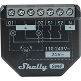 Shelly 2PM Gen4, Relais schwarz, 4er Pack