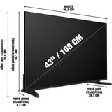Telefunken D43U790B2CW, LED-Fernseher 108 cm (43 Zoll), schwarz, UltraHD/4K, Tripple-Tuner, SmartTV, VIDAA-Betriebssystem