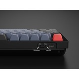 Keychron Q6 Knob, Gaming-Tastatur schwarz/blaugrau, DE-Layout, Gateron G Pro Brown, Hot-Swap, Aluminiumrahmen, RGB