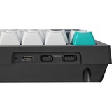 Keychron V1 Max, Gaming-Tastatur schwarz/blaugrau, DE-Layout, Gateron Jupiter Red, Hot-Swap, RGB
