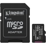 Kingston Canvas Select Plus 512 GB MicroSDXC, Speicherkarte schwarz, UHS-I U3, Class 10, V30