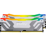 Kingston FURY DIMM 48 GB DDR5-8800 (2x 24 GB) Dual-Kit, Arbeitsspeicher silber/weiß, KF588CU42RWAK2-48, Renegade RGB, INTEL XMP