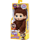 Moose Toys Little Live Pets - My Baby Monkey Minis Brown Cherri, Kuscheltier 