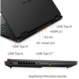 OMEN 16-am0280ng, Gaming-Notebook schwarz, Intel® Core™ Ultra 7 255H, NVIDIA GeForce RTX 5060, 24 GB DDR5, 1 TB (1 TB SSD), ohne Betriebssystem