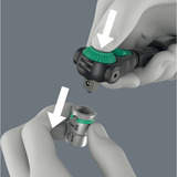 Wera Zyklop Speed-Knarre 8000 B Black Edition, 3/8" schwarz/grün, mit schwenkbarem Kopf