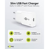 goobay USB-C PD GaN Schnellladegerät Slim (30 W) weiß