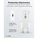 goobay USB-C PD GaN Schnellladegerät Slim (30 W) weiß
