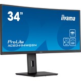 iiyama ProLite XCB3494WQSN-B5, LED-Monitor 86 cm (34 Zoll), schwarz (matt), UWQHD, USB-C, VA-Panel, 120Hz Panel
