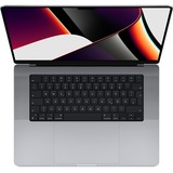 Apple MacBook Pro (16") 2021, Notebook grau, M1 Pro 16-Core GPU, macOS Ventura, Deutsch, 120 Hz Display, 512 GB SSD