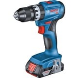 Bosch Kombi-Set Akku-Schlagbohrschrauber GSB 18V-45 + Akku-Bohrhammer GBH 18V-22 blau, 2x Li-Ionen Akku 4,0Ah, Werkzeugtasche