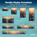 Digitus 4K HDMI Videowand-Controller, 4 Displays, HDMI Splitter schwarz, mit Fernbedienung