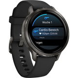 Garmin Venu 4 - 41 mm, Smartwatch schwarz/schiefergrau, Silikon-Armband in grau