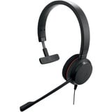 Jabra Evolve 20, Headset schwarz, Microsoft Teams-Version, USB-C und USB-A, Mono