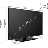 Telefunken XF40AN750M, LED-Fernseher 100 cm (40 Zoll), schwarz, FullHD, Triple Tuner, SmartTV, Android Betriebssystem