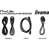 iiyama LH4360UHS-B2AG, Public Display schwarz (matt), UltraHD/4K, VA, Lautsprecher