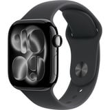 Apple Watch Series 11, Smartwatch schwarz (glänzend), Aluminium, 42 mm, Sportarmband schwarz M/L, Cellular