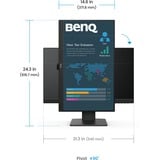 BenQ BL2486TC, LED-Monitor 60.5 cm (23.8 Zoll), schwarz, FullHD, IPS, USB-C, 100Hz Panel