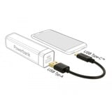 DeLOCK USB Ladekabel, USB-A Stecker > USB-C Stecker schwarz, 15cm, Laden mit bis zu 60 Watt