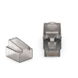 Digitus CAT.6a Feldstecker ungeschirmt, mit Staubschutzkappe silber, 1 Stück, AWG 27-22