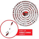 EINHELL Power X-Change Akku-Grasschere/ -Strauchschere GE-CG 18/100 Li T-Solo, 18Volt rot/schwarz, ohne Akku und Ladegerät, mit Teleskop-Stiel