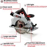 EINHELL Professional Akku-Handkreissäge TP-CS 18/190 Li BL - Solo, 18Volt rot/schwarz, ohne Akku und Ladegerät