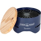 Feuerhand Tisch-Holzkohlegrill Tamber, Cobalt Blue blau, Ø 20cm