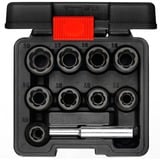 GEDORE red Ausdreher-Satz 1/2", SW 10-19mm schwarz, Koffer