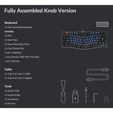 Keychron V10, Gaming-Tastatur schwarz/blaugrau, DE-Layout, Keychron K Pro Brown, Alice Layout, Hot-Swap, RGB