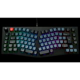 Keychron V10, Gaming-Tastatur schwarz/blaugrau, DE-Layout, Keychron K Pro Brown, Alice Layout, Hot-Swap, RGB