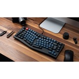 Keychron V10, Gaming-Tastatur schwarz/blaugrau, DE-Layout, Keychron K Pro Brown, Alice Layout, Hot-Swap, RGB