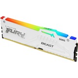 Kingston FURY DIMM 32 GB DDR5-5600 (2x 16 GB) Dual-Kit, Arbeitsspeicher weiß, KF556C40BWAK2-32, FURY Beast RGB, INTEL XMP