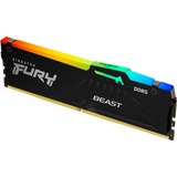 Kingston FURY DIMM 32 GB DDR5-6400, Arbeitsspeicher schwarz, KF564C32BBA-32, FURY Beast RGB, INTEL XMP
