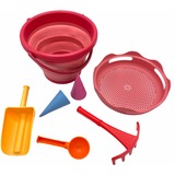 Schildkröt 7in1 Sand Toys Falteimer Set, Sandspielzeug mehrfarbig/rot