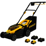 Stanley V20 Akku-Rasenmäher 36Volt (2x18V) schwarz/gelb, 2x Li-Ionen Akku 4,0Ah
