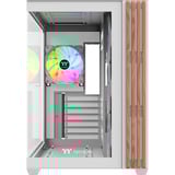 Thermaltake View 380 WS ARGB , Tower-Gehäuse weiß/holz, Tempered Glass x 2, Holz-Struktur