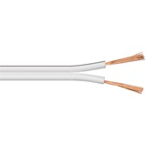 goobay Lautsprecherkabel 2x 2,5 mm² weiß, 25 Meter