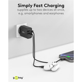 goobay USB-C PD GaN Dual-Schnelladegerät 30 W schwarz
