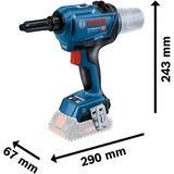 Bosch Professional Akku-Nietpistole GRG 18V-16 C Professional, 18Volt blau/schwarz, 2x Li-Ion Akku ProCORE18V 4,0Ah, in L-BOXX