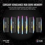 Corsair DIMM 48 GB DDR5-6000 (2x 24 GB) Dual-Kit, Arbeitsspeicher schwarz, CMH48GX5M2B6800C34, Vengeance RGB, INTEL XMP