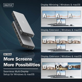 Digitus 13 Port USB-C Docking Station, Dockingstation grau/schwarz