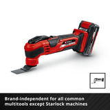 EINHELL 6-teiliges Multitool-Zubehör-Set, Schleifscheibe für Multifunktionswerkzeuge