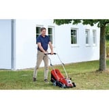 EINHELL Power X-Change Akku-Rasenmäher GE-CM 18/33 Li Kit, 18Volt rot/schwarz, Li-Ionen Akku 4,0Ah