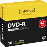 Intenso DVD-R 4,7 GB, DVD-Rohlinge 16fach, 10 Stück, bedruckbar