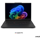Lenovo ThinkPad T16 AMD G5 (21WX0021GE), Notebook schwarz, AMD Ryzen AI 5 PRO 440, AMD Radeon 840M, 16 GB DDR5, 512 GB (512 GB SSD), Windows 11 Pro