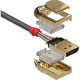 Lindy DisplayPort 1.4 Kabel, Gold Line grau, 3m
